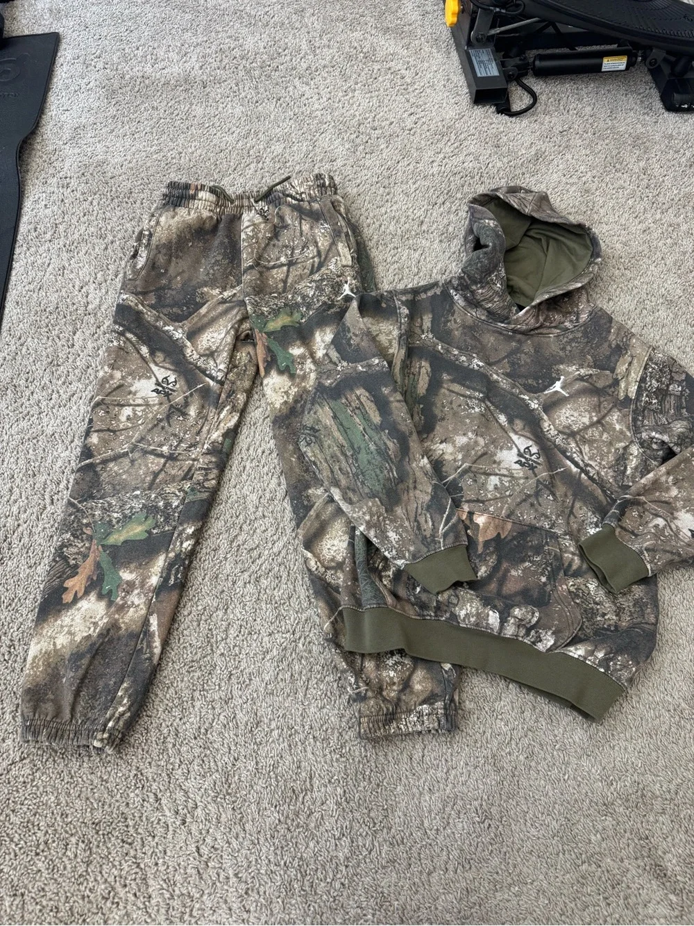 Jordan Olive Green and Camouflage Hoodie